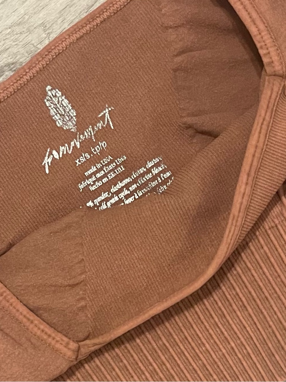 Free People Movement Good yKarma Square Neck Crop Top Size XS/S NWOT $48 - Picture 8 of 9